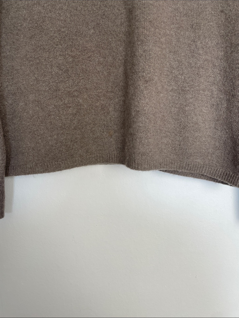Cashmere By Charter Club V-Neck Luxe Long Sleeve Knit Sweater Women's S Taupe - Picture 3 of 8